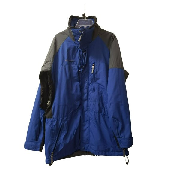 Columbia Vertex Jacket Men's L Core Interchange Navy Black SHELL ONLY, No Hood - Picture 1 of 14